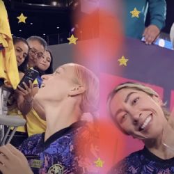 Afición del Club América Femenil le REGALA FLORES a las jugadoras tras vencer a San Diego Wave