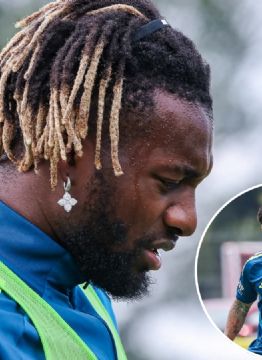 Foto descriptiva de: Video: Víctor Dávila hace ENOJAR a Allan Saint-Maximin en el entrenamiento del América